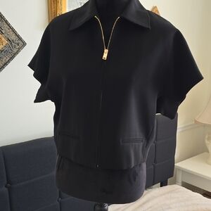 Zara Black Short Sleeve Jacket